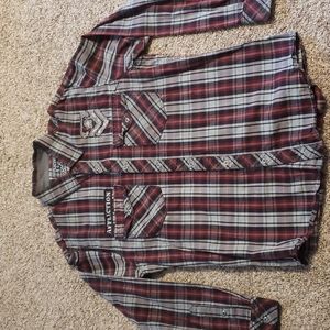 Affliction long sleeve button down shirt